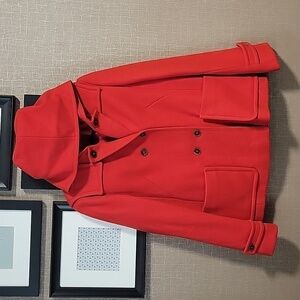 Jil Sander Hooded Peacoat (Sz 36)